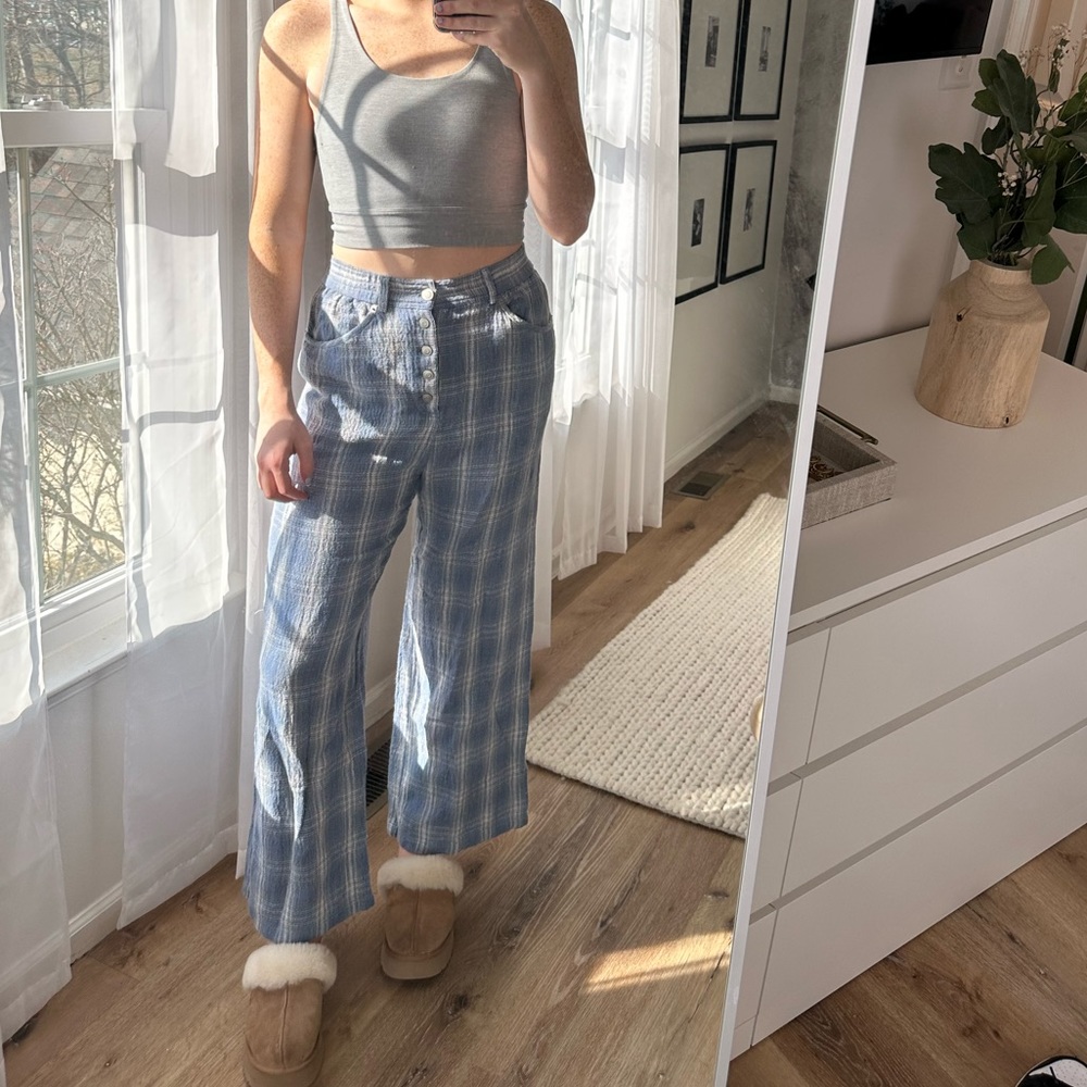 Urban Outfitters Plaid Flowy Pants